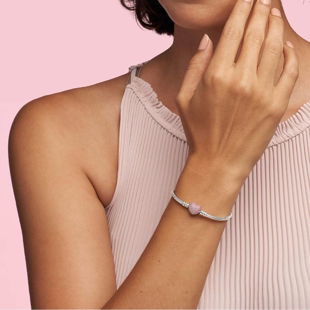 Anthropologie Pink and Silver Bracelet